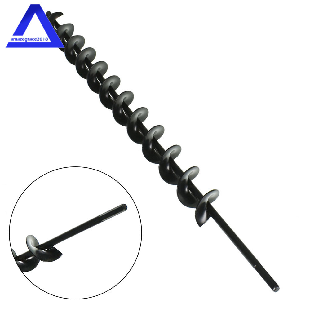 Rust-Proof Auger Drill Bit 1.75″ × 24″ Garden Plant Flower Rapid Planter Spiral