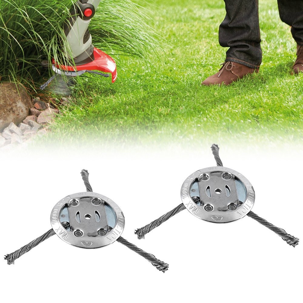 2Set Lawn Mower Steel Wire Grass Trimmer Head Brush Cutter Weed Eater Trimmer
