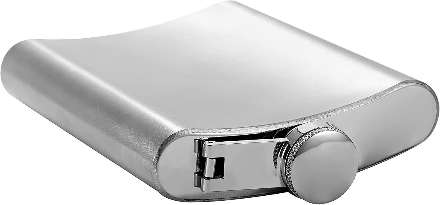 7 10oz Liquor Stainless Steel Pocket Hip Flask Screw Cap Alcohol Whiskey Bottle