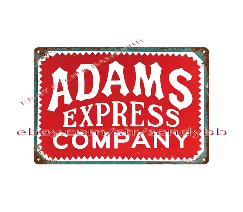 man cave wall decor ADAMS EXPRESS COMPANY metal tin sign