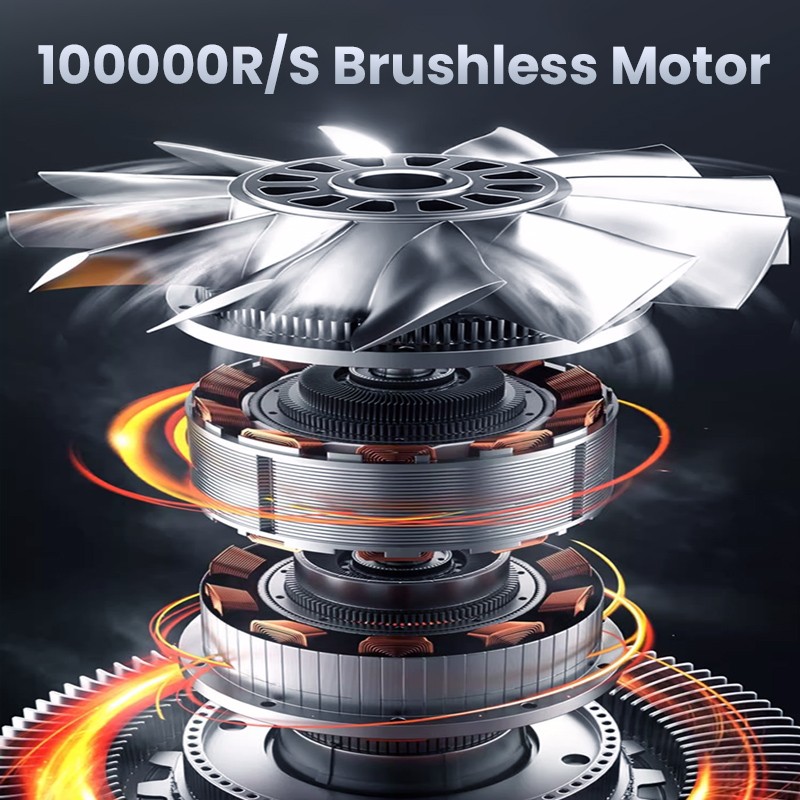 Portable Electric Air Duster Cordless Blower Turbo Fan w/LED Display 100000RPM