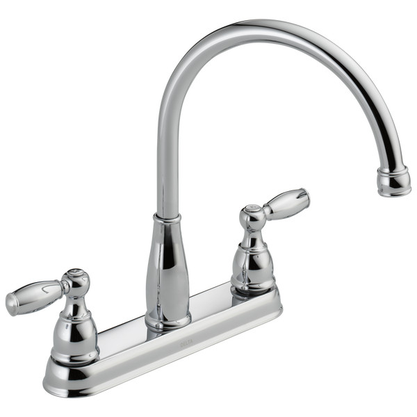Delta Foundations 2-Handle Kitchen Faucet Chrome-Certified Refurbished