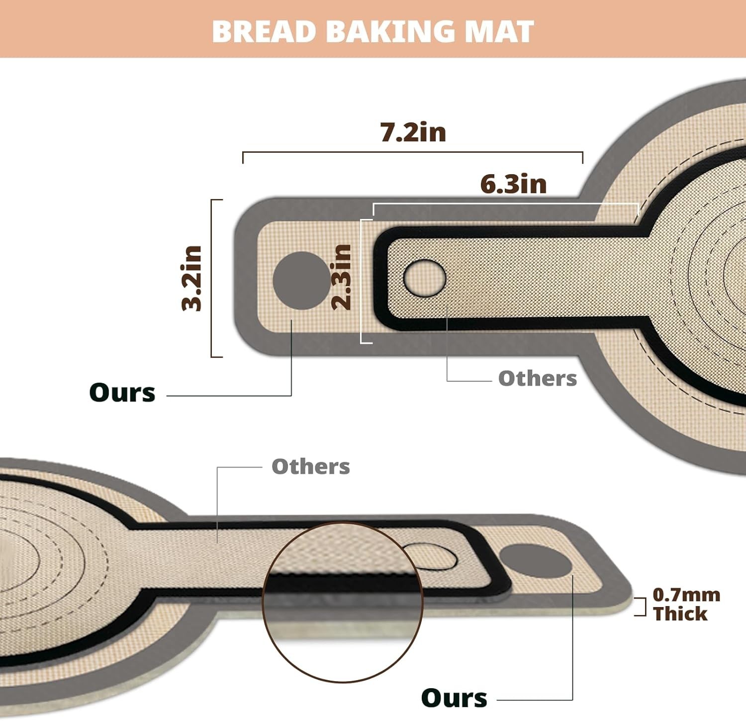 Silicone Bread Sling for Dutch Oven 2 PCS Non-Stick & Easy Clean Reusable Gray