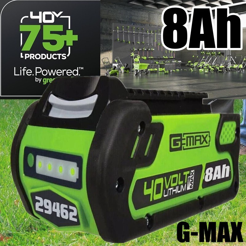 40V Battery /Charger BAF724 For Greenworks 40 Volt Lithium Ion G-MAX 29472 29462