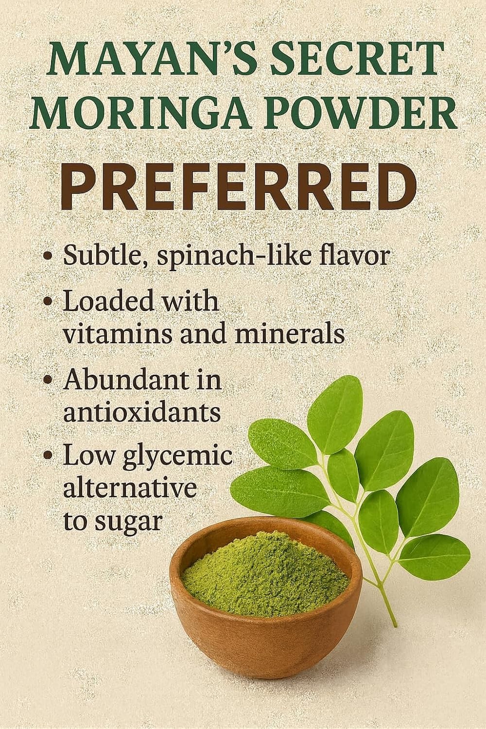 USDA Certified Organic Moringa Oleifera Leaf Powder 12 OZ Free Ship