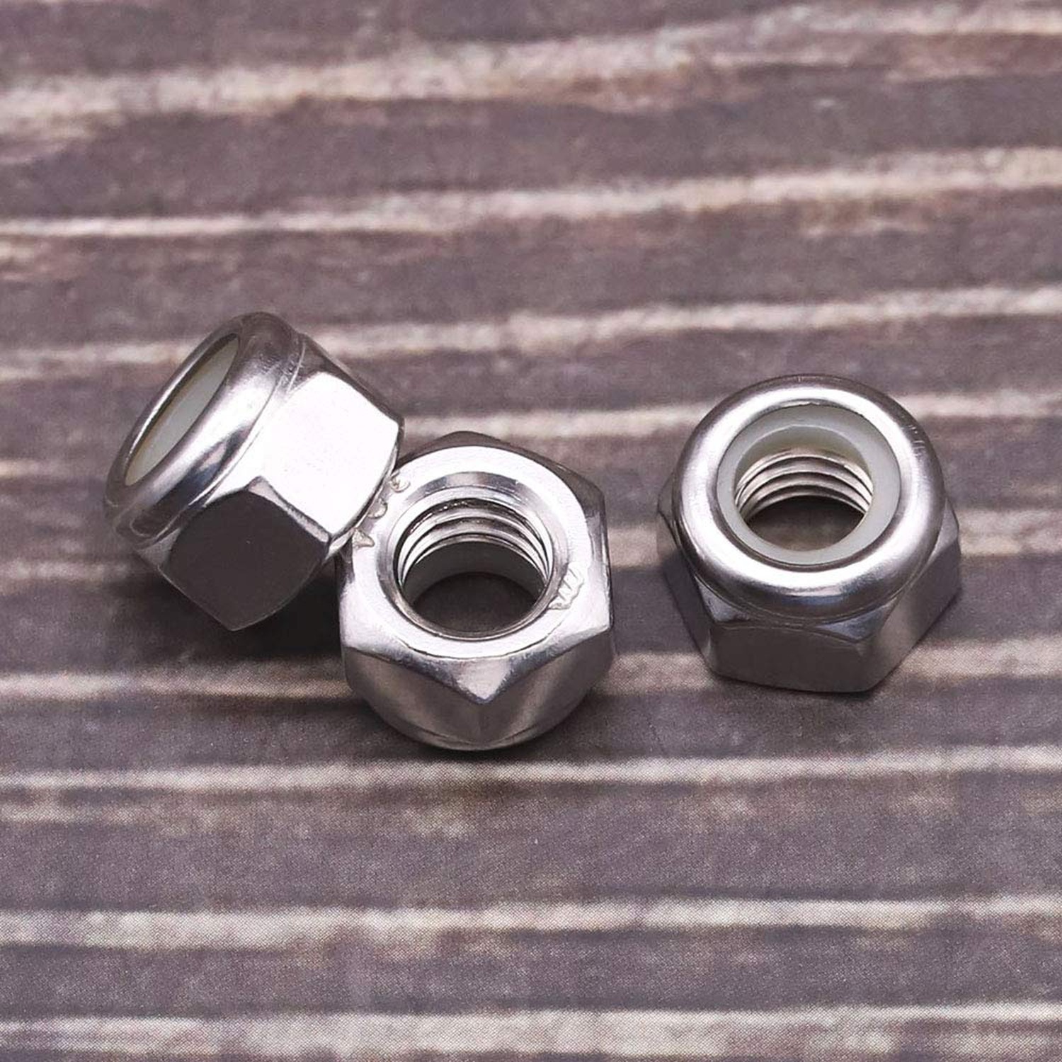 3/8″-16 Nylon Insert Hex Lock Nuts, Allen Hex Drive, 304 Stainless Steel 18-8…