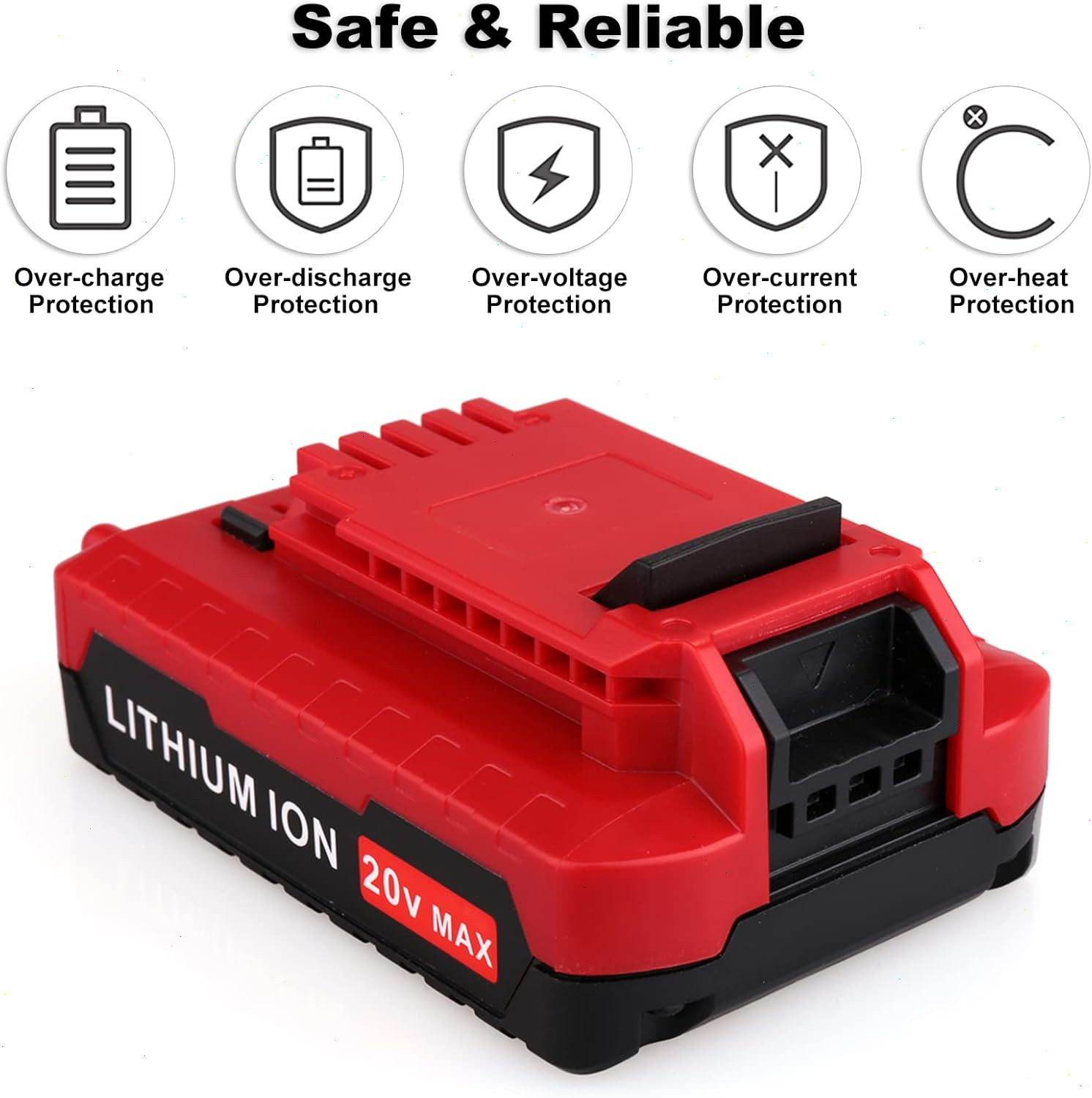 2P For Porter Cable 20Volt Lithium-Ion Battery PCC681L PCC685L 20V MAX 8000mAh