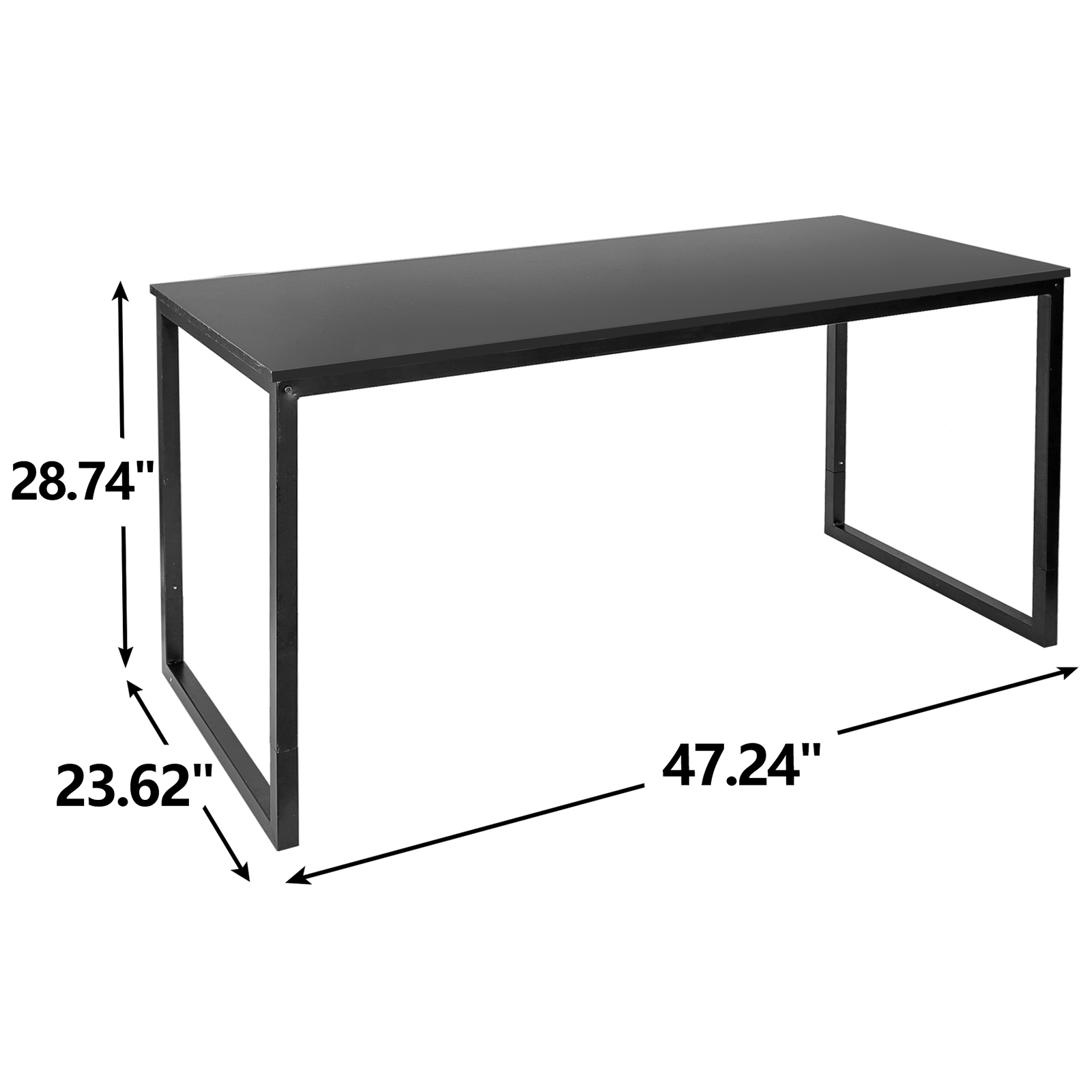 47″ Home Office Computer Desk Writing Modern Simple Study Espresso Style Desk