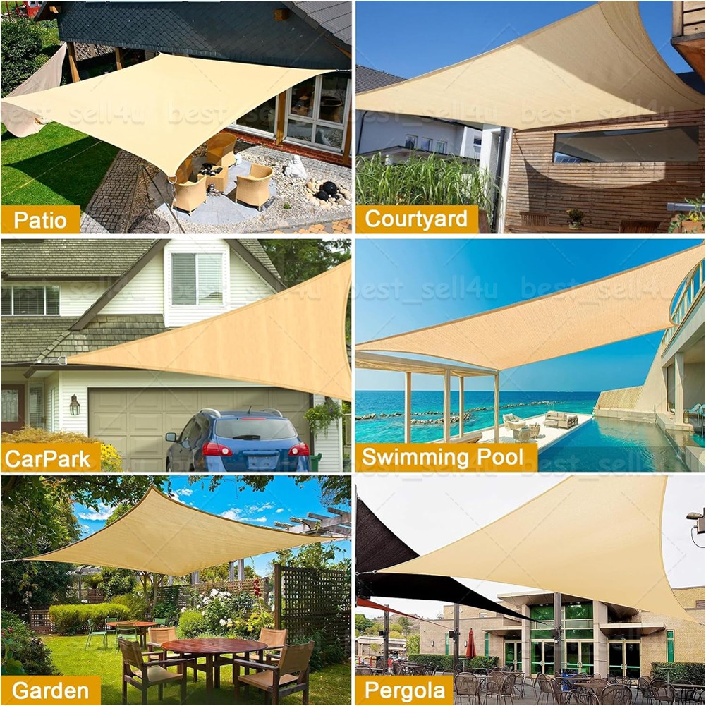 Hardware Kit for Sun Shade Sail Triangle Rectangle Installation Wire Rope Set