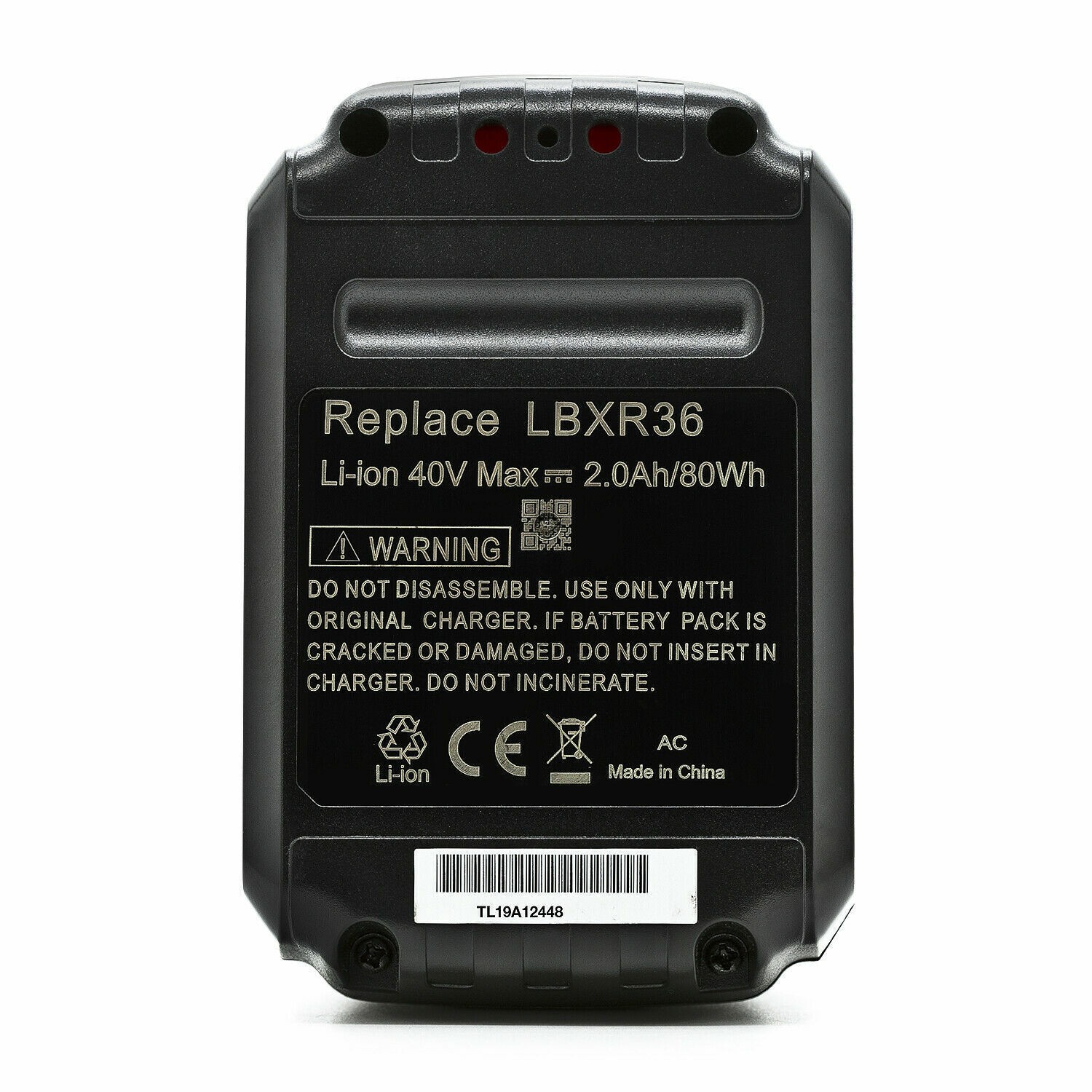 40V MAX Lithium Battery Replacement for Black & Decker LBX1540 LBX2040 4.0Ah