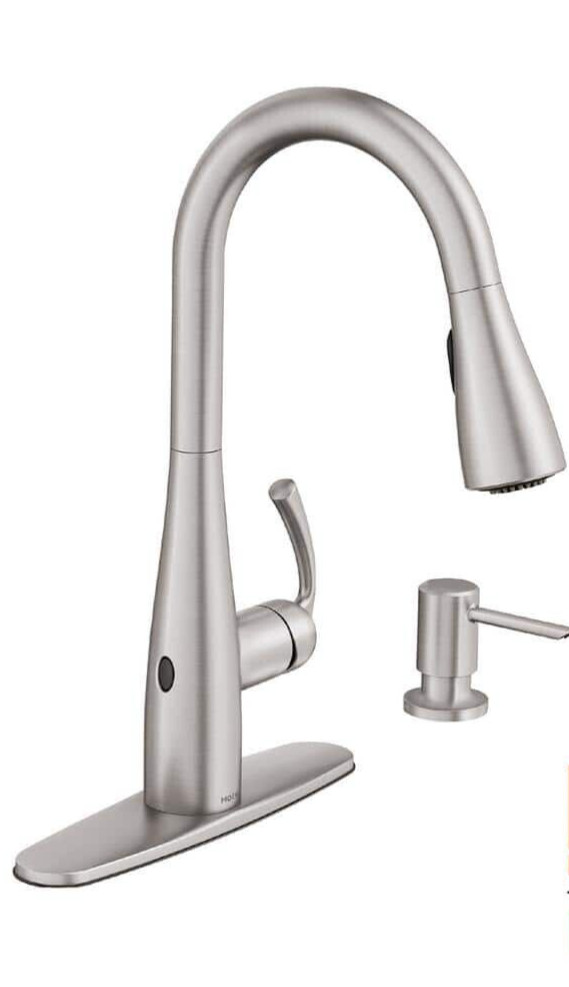Essie Touchless MotionSense Pull-Down Sprayer Faucet in S. R. Stainless by MOEN