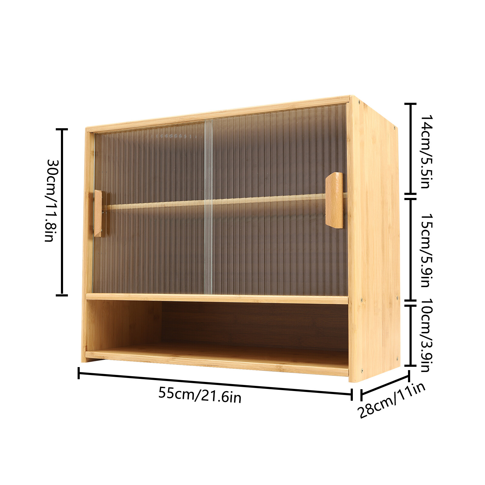 Small Bamboo Kitchen Pantry Sideboard Freestanding Countertop Storage Cabinet US