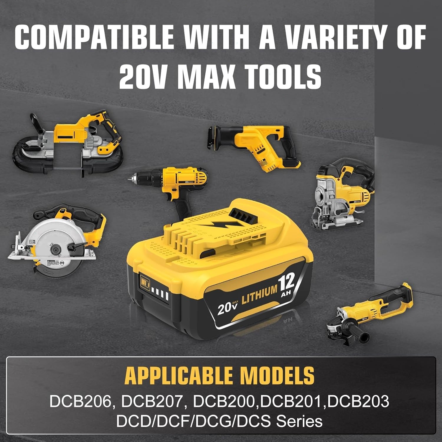 2 Pack 12.0AH For DeWalt 20V 20 Volt Max XR Lithium Ion Battery DCB206-2 DCB206