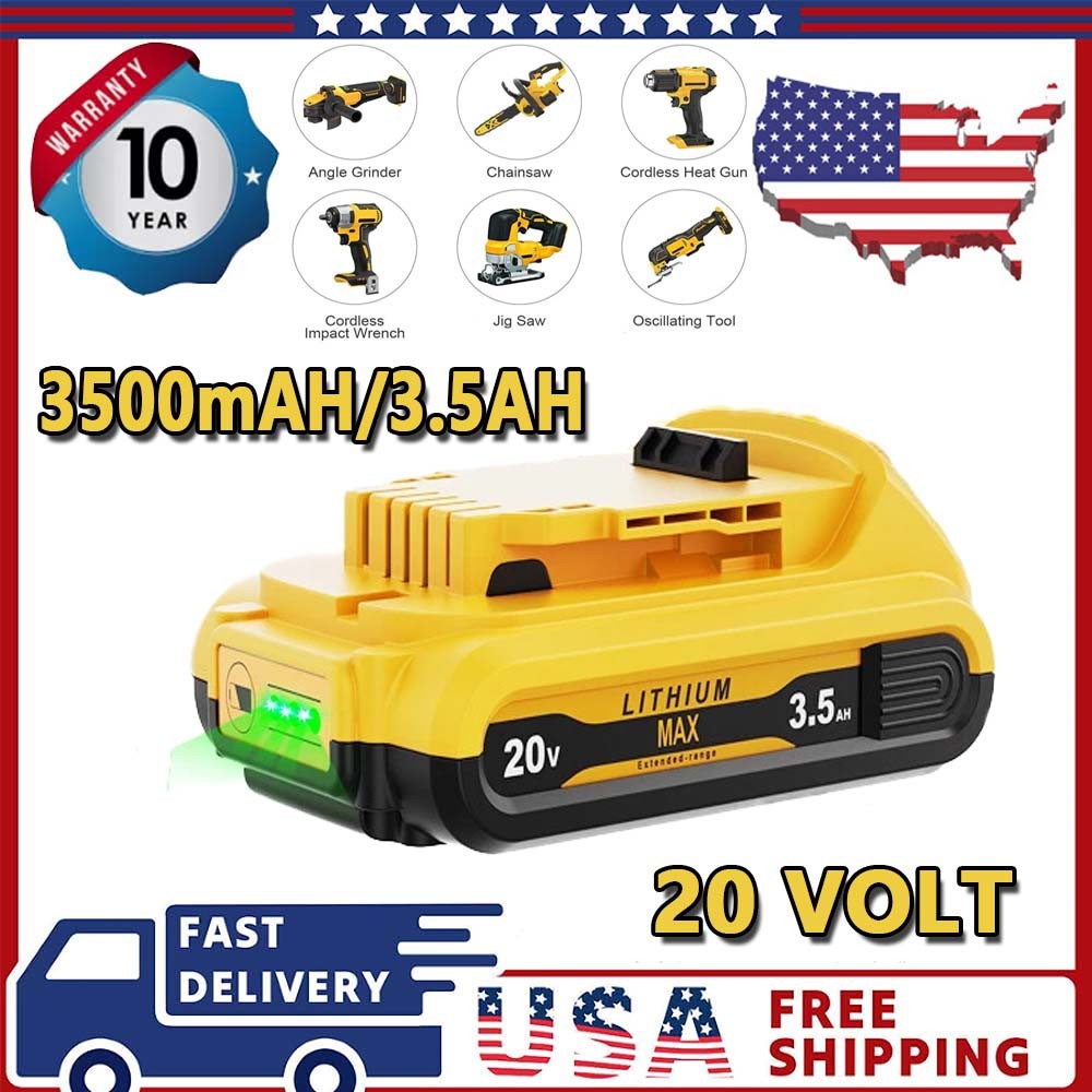 1-4PACK For DeWalt 20 Volt Max 3.5AH Lithium-Ion Battery & Charger DCB204 DCB200