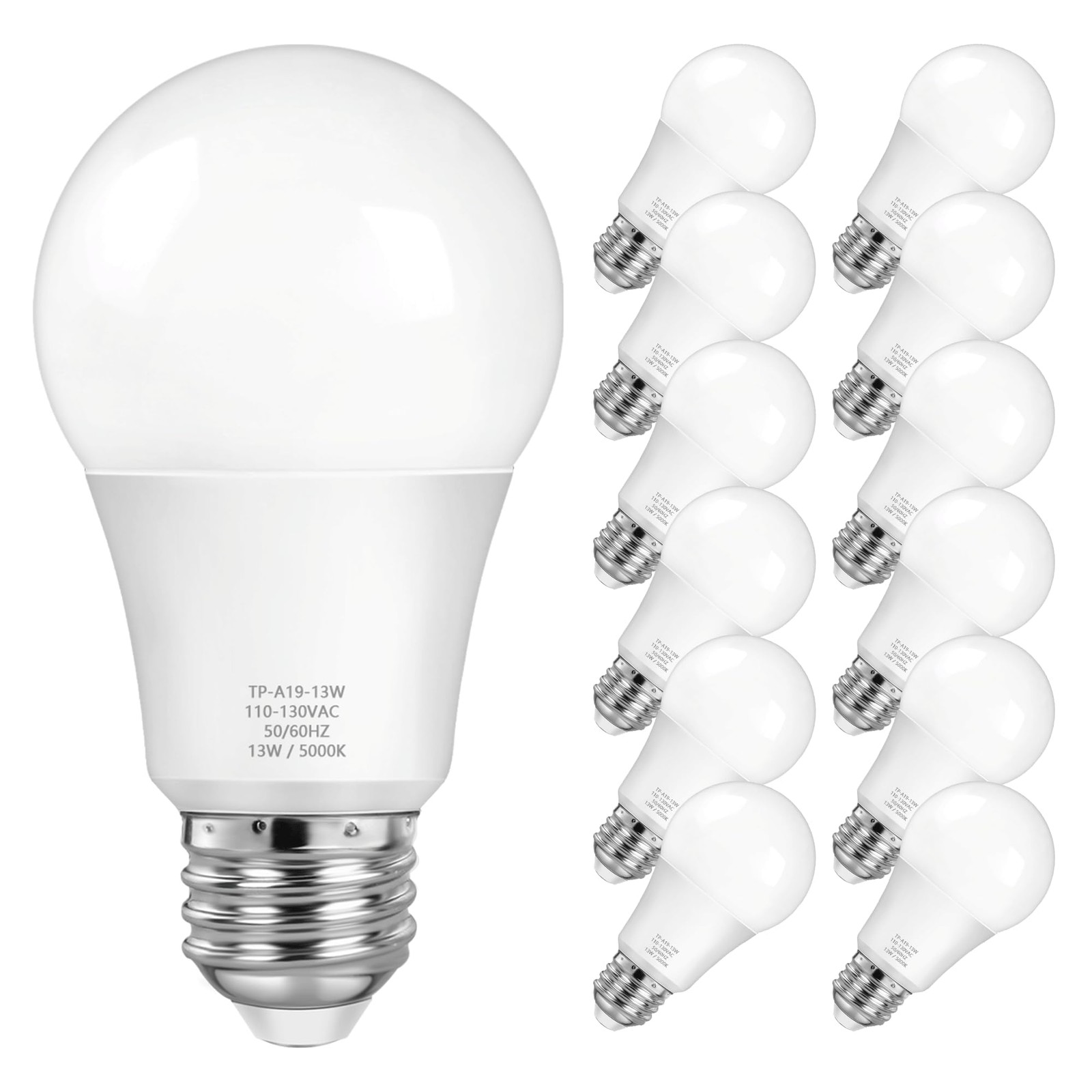 A19 LED Light Bulbs, 100 Watt Equivalent LED Bulbs, 5000K Daylight White, 150…
