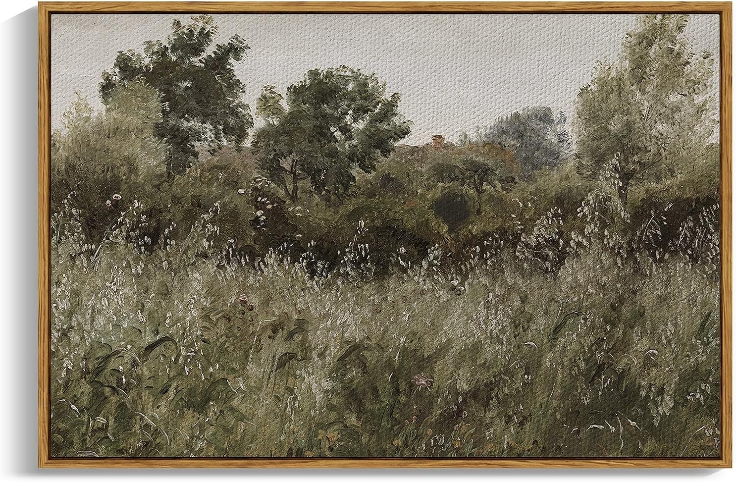 Classic 24×36 Framed Canvas Art – Waterproof Vintage Field Decor for any Room
