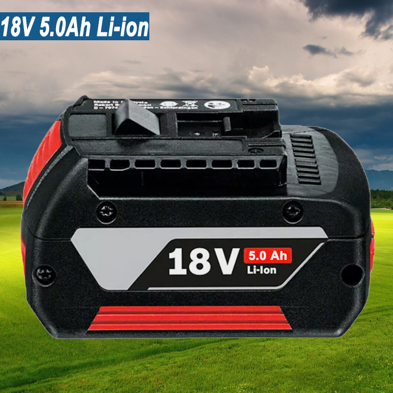 for Bosch BAT618 BAT609 18V 5000mAh Li-ion Battery BAT610G 620 GSR GSB 24618-01