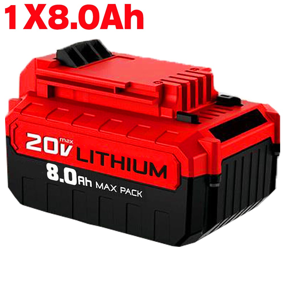 Pack 20 Volt 8.0Ah Lithium-ion Battery for Porter Cable 20V MAX PCC685L PCC680L