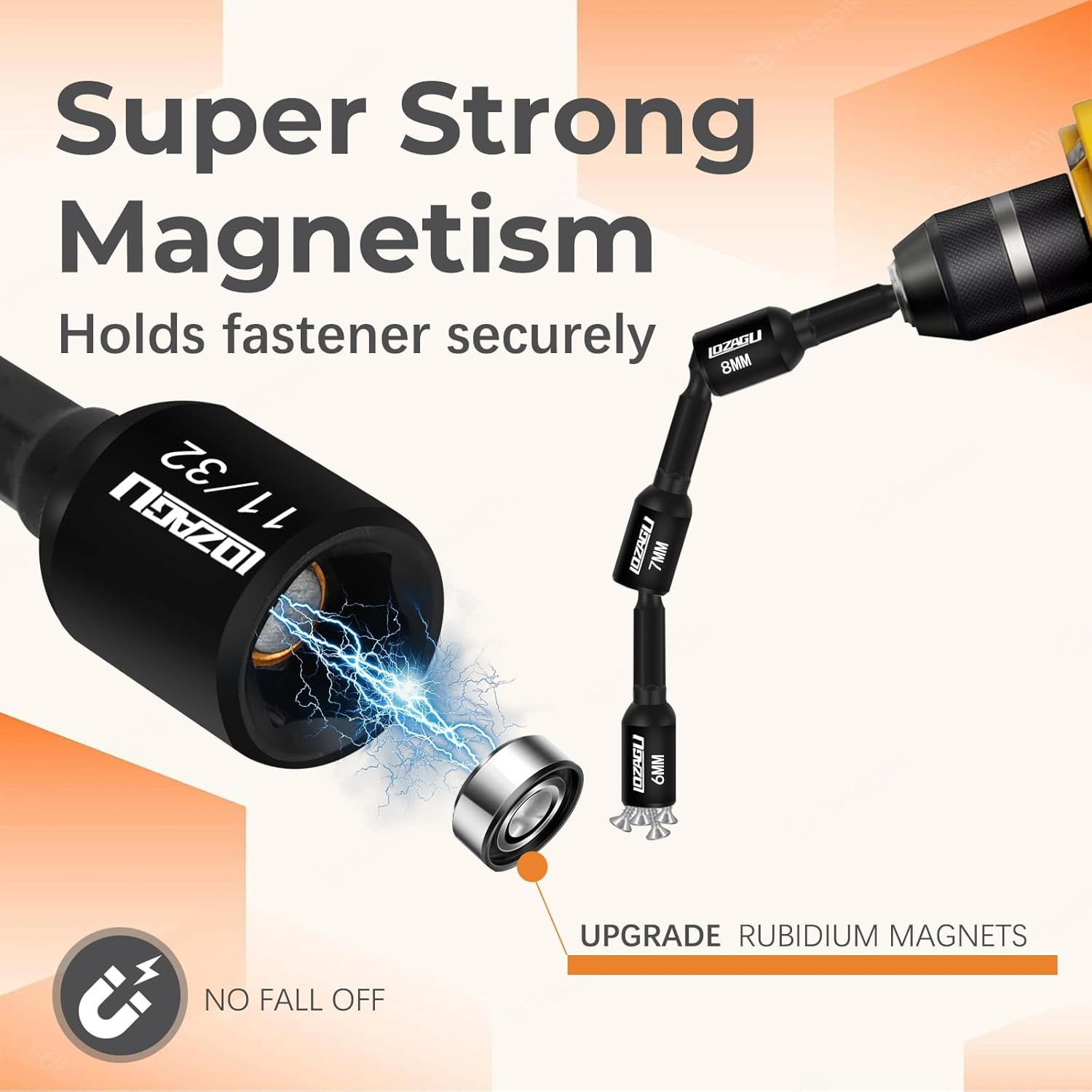 17PCS Magnetic Nut Driver Set | SAE and Metric | Premium Impact Power Hex Nut Dr