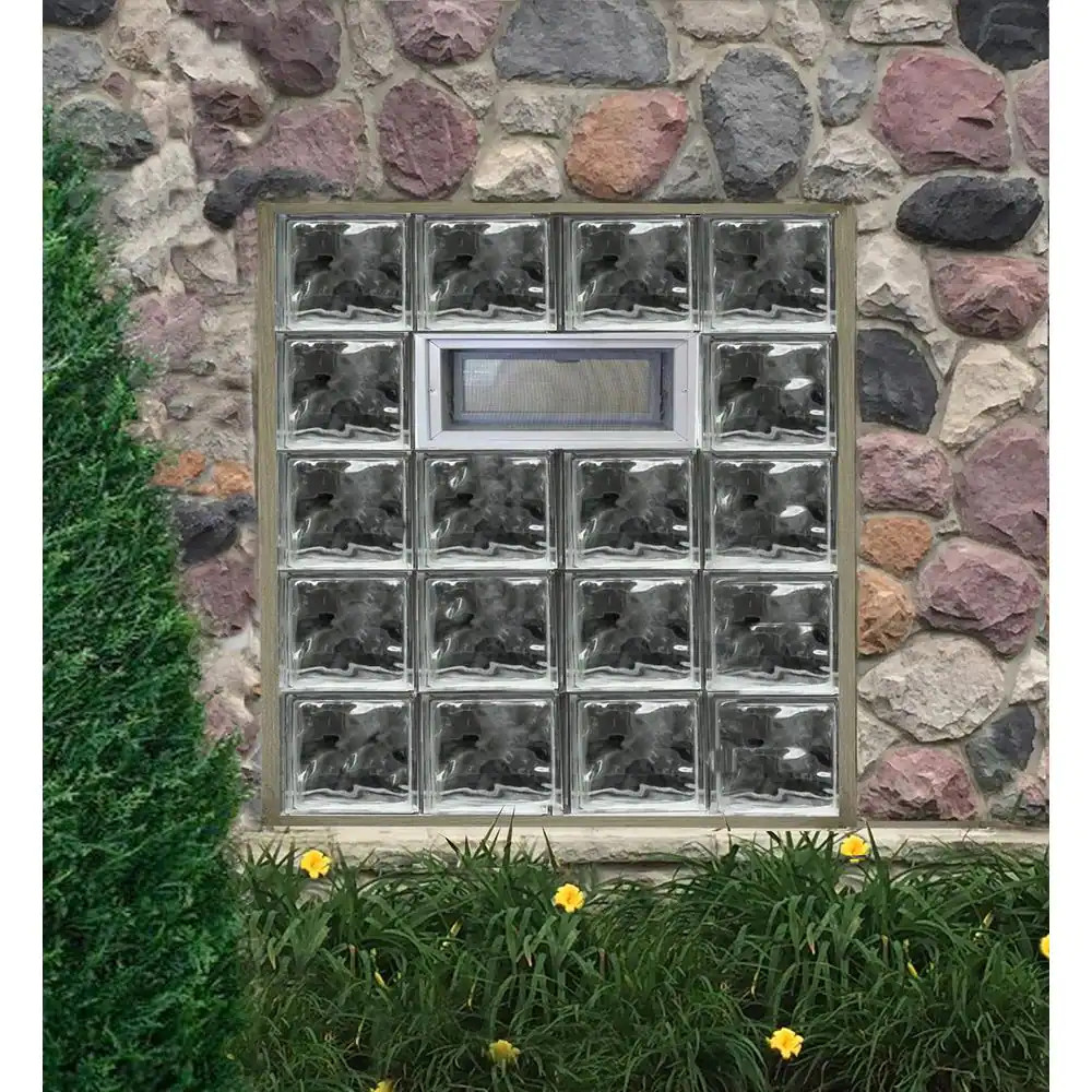 Hopper Vent for Glass Block Windows Durable 15.5 in. x 7.75 in. x 3.12 in. NEW
