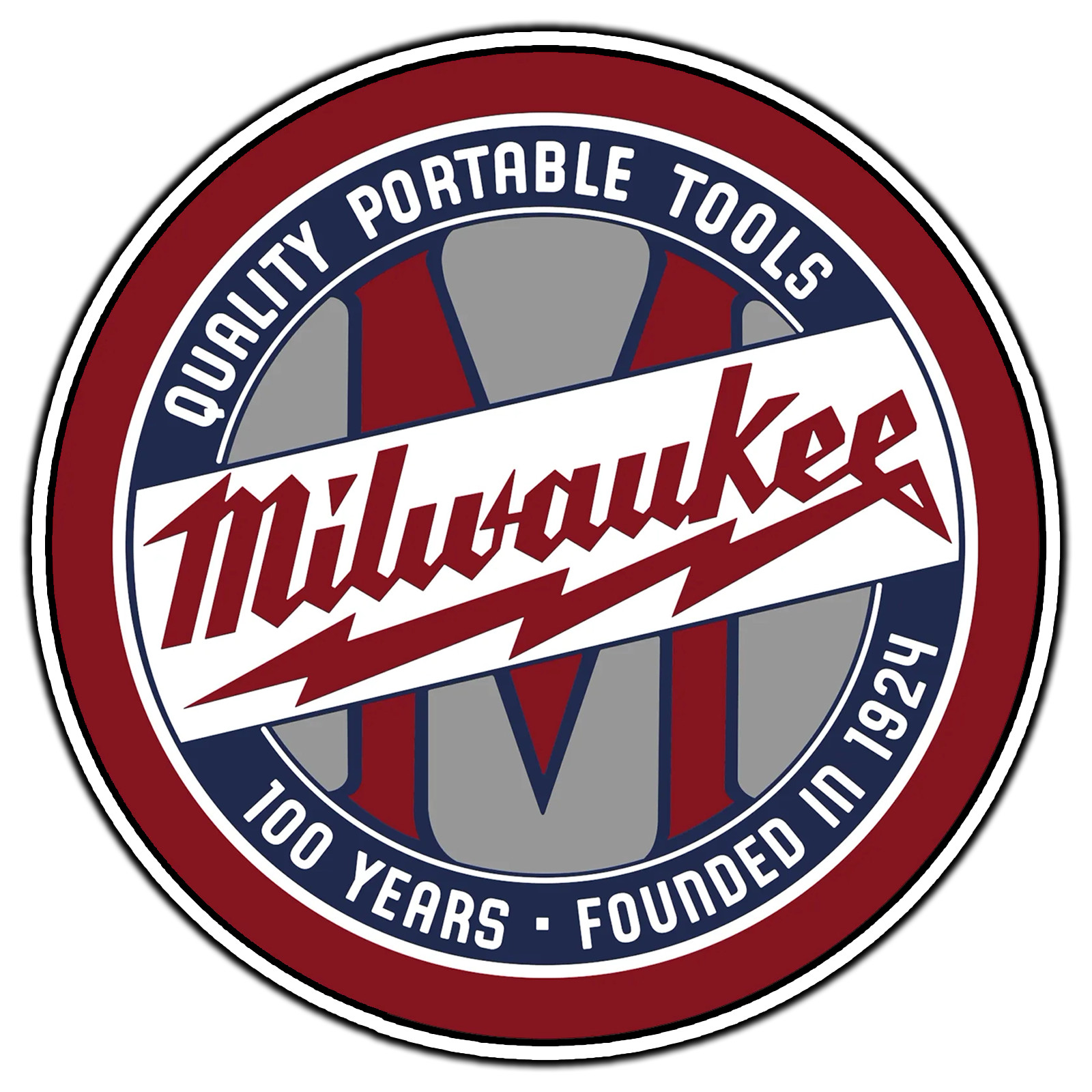 Milwaukee 100 Years Logo #5 Sticker Waterproof Vinyl Decal Die-Cut Car Garage