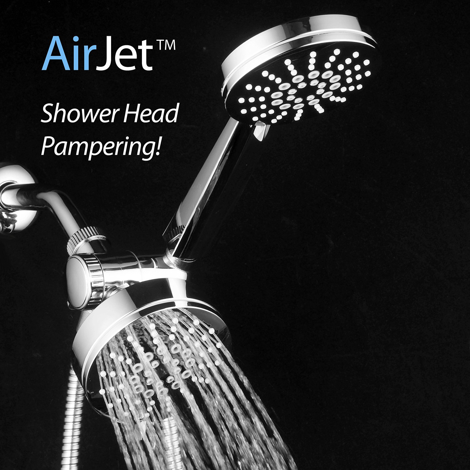 AirJet-500 3-in-1 High Pressure 34-setting Luxury Shower Combo with