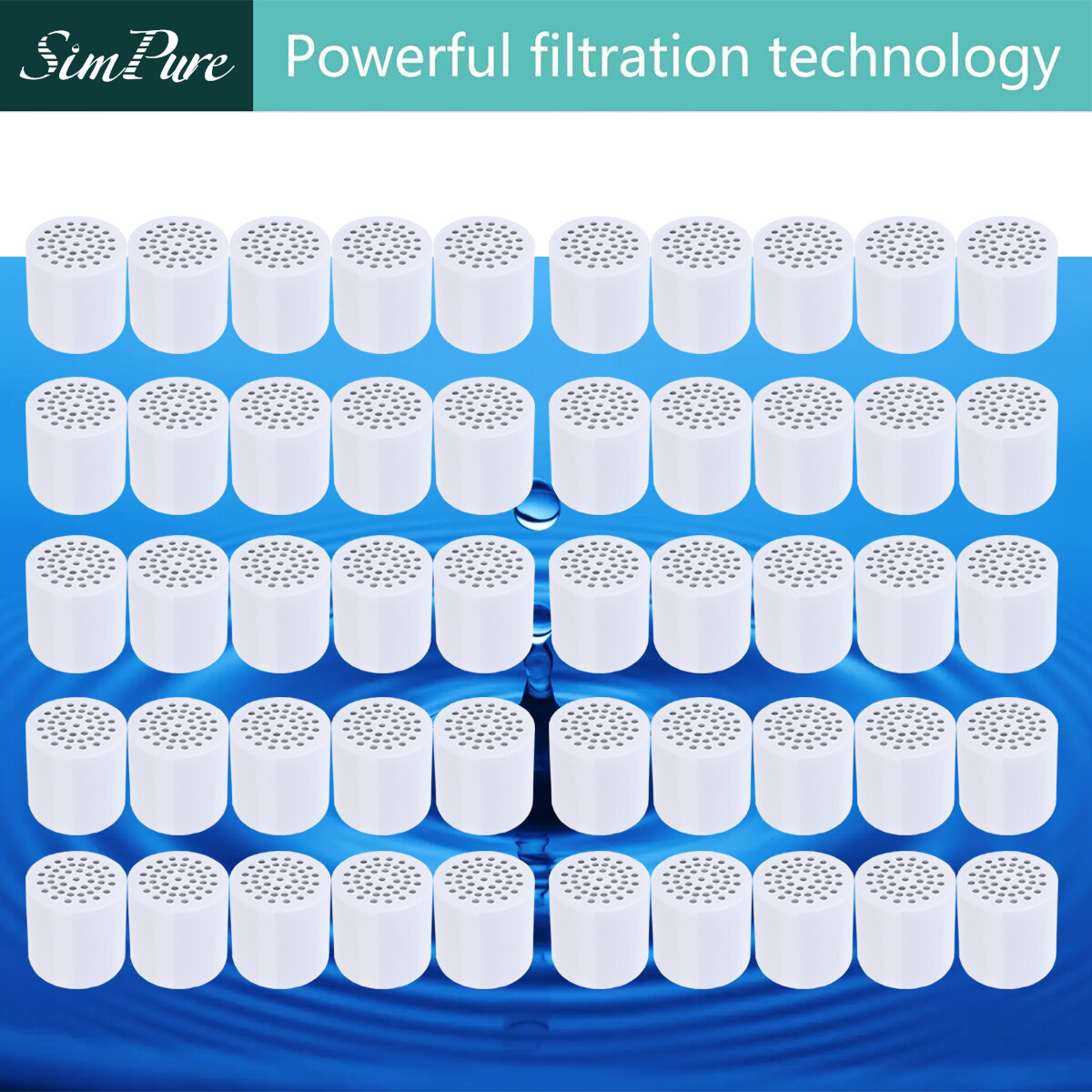 Shower Filter Replacement Cartridge 20-Stage Shower Filter Hard Water Purifier