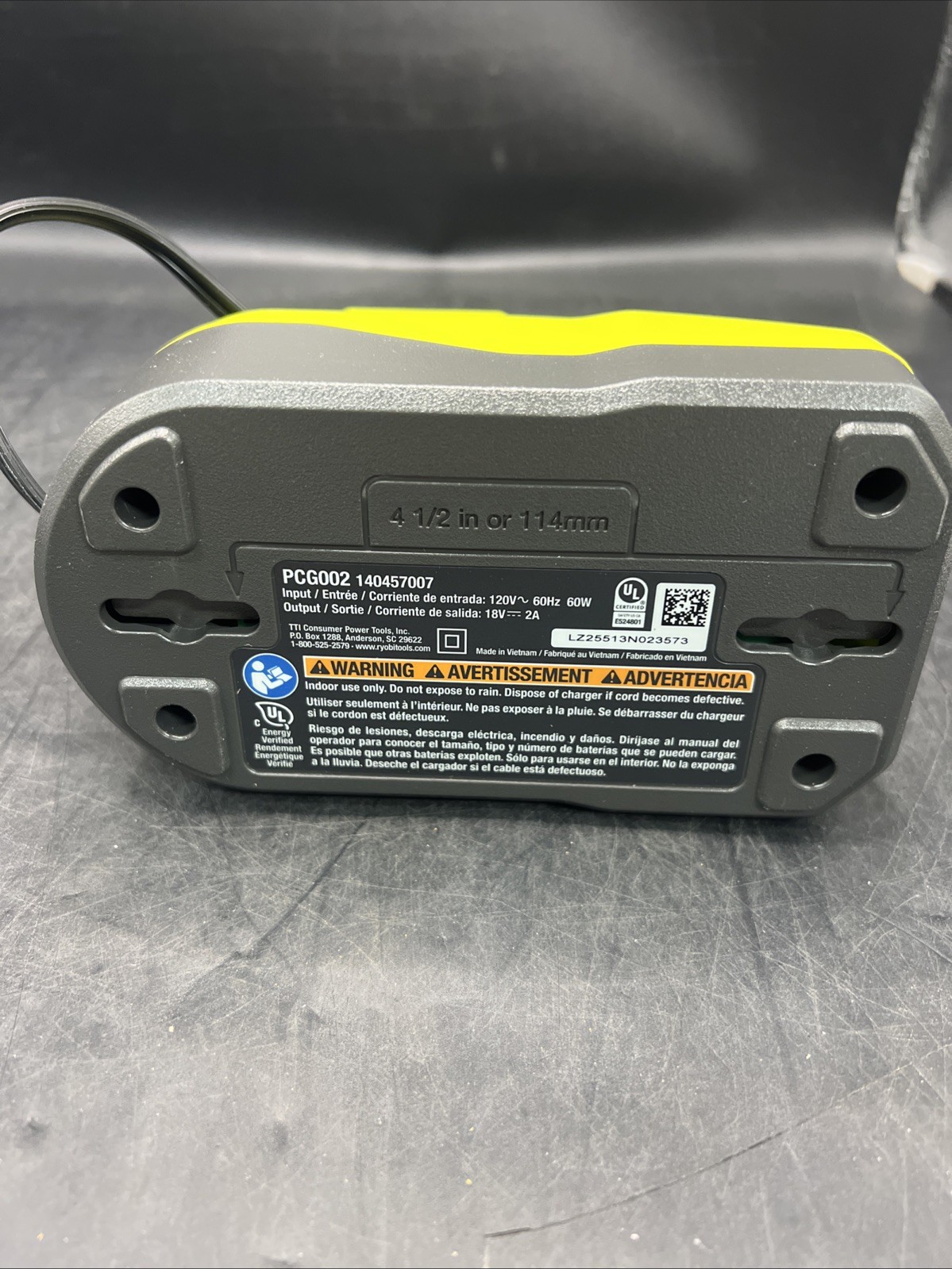 Ryobi PCG002 18V ONE+ Lithium-Ion FAST Battery Charger OEM