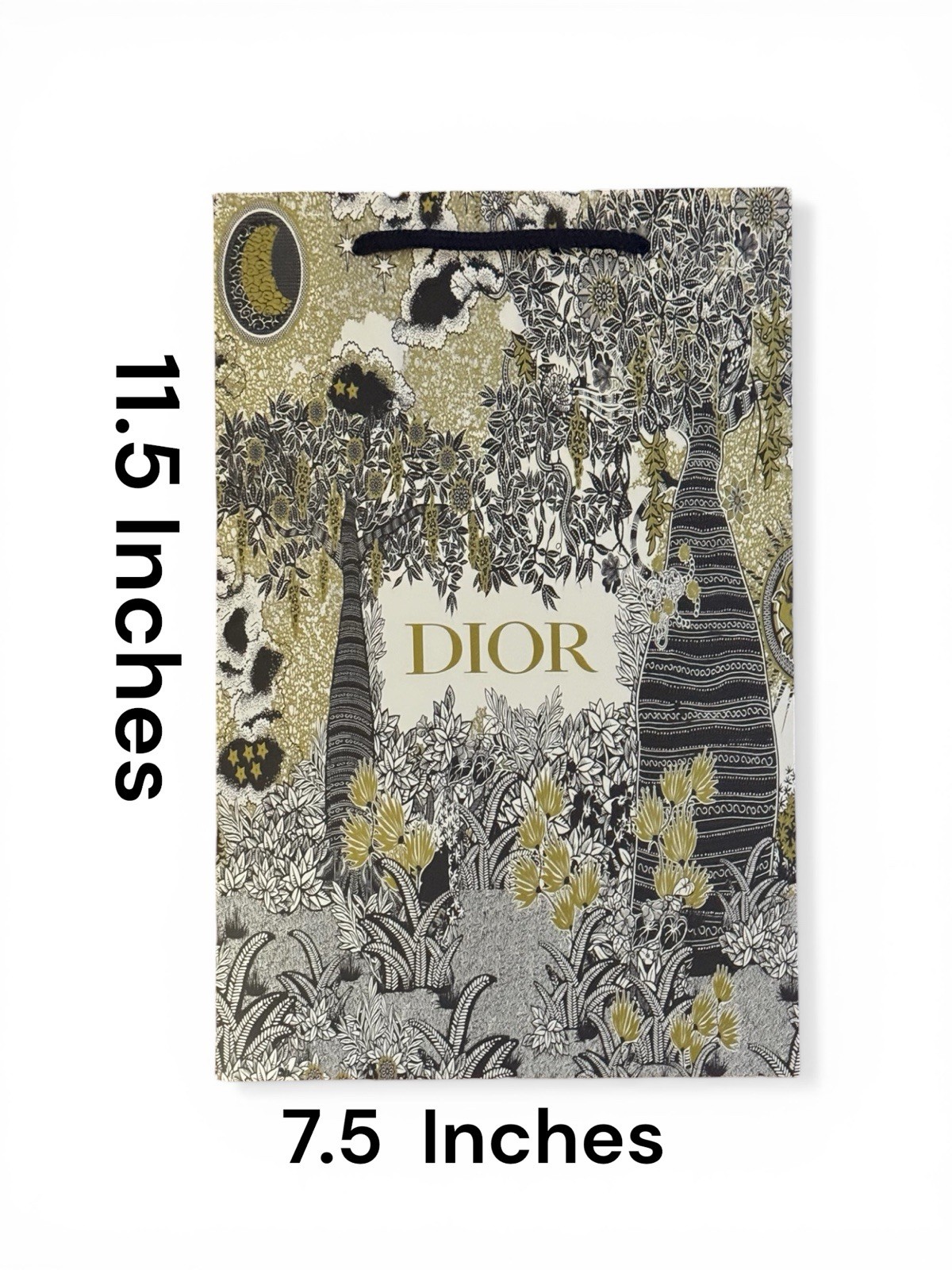 New Christian Dior CD Luxury Print Small Shopping Gift Bag 11.5” x 7.5”x 3”