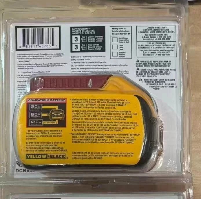 New DEWALT DCB609 20V/60V MAX FLEXVOLT 9.0Ah Lithium-Ion Battery Tool Batteries
