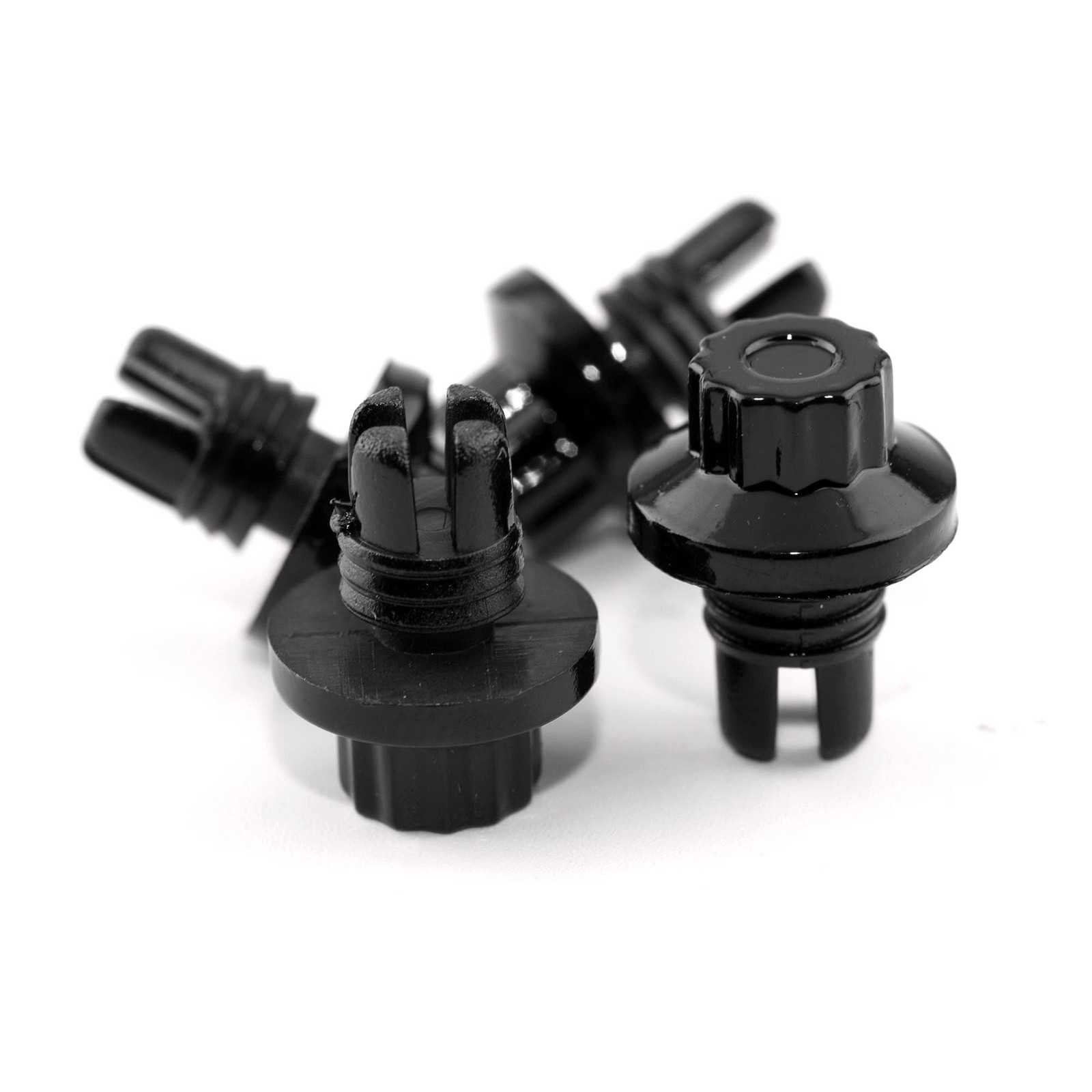 Wheel Rivets Nuts Set of 50 for 7.8mm/0.31in Hole Rivets ABS Plastic Black