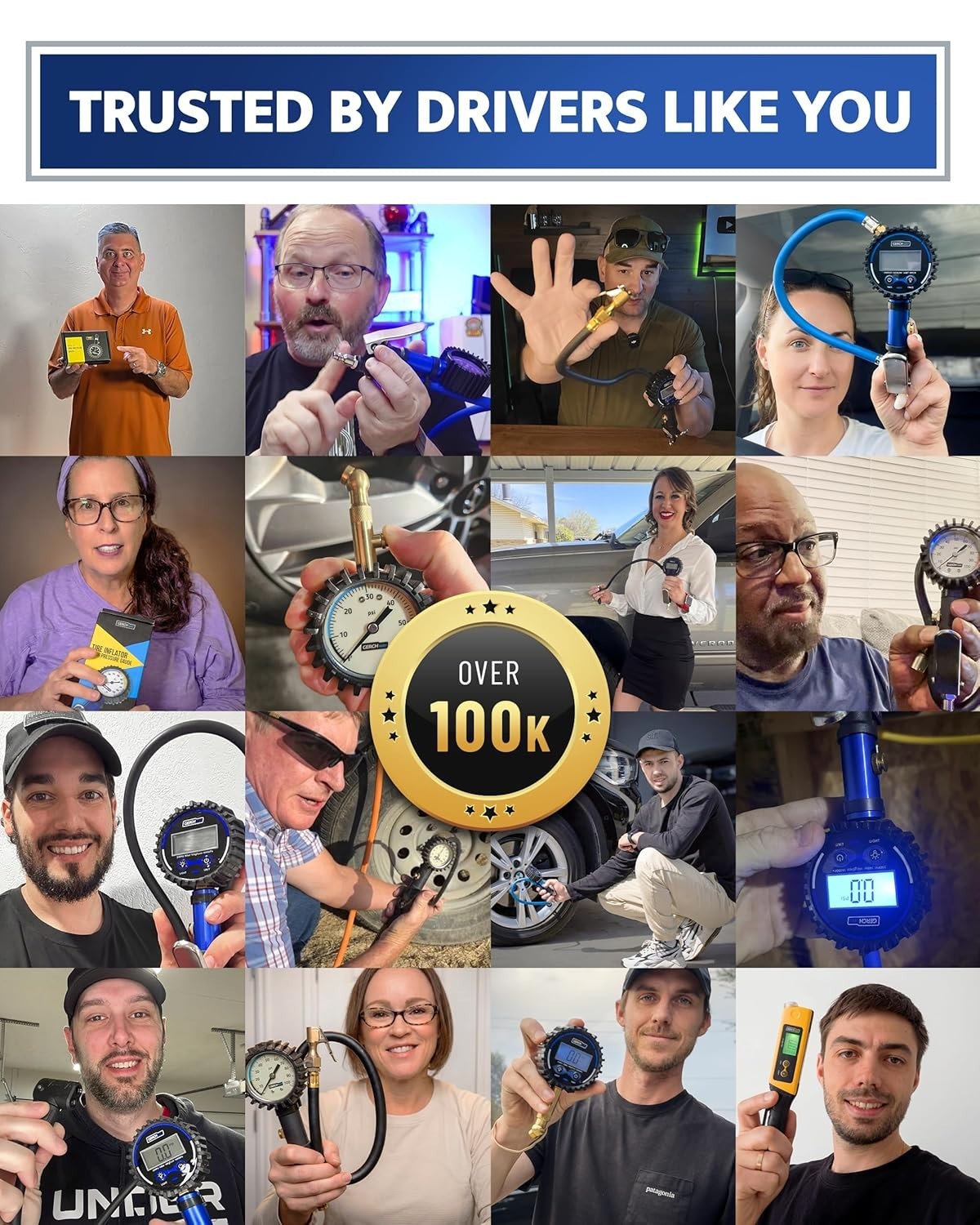 Reliable Tire Inflator with 1.0 Count Set, Brass Construction and Accurate Gauge