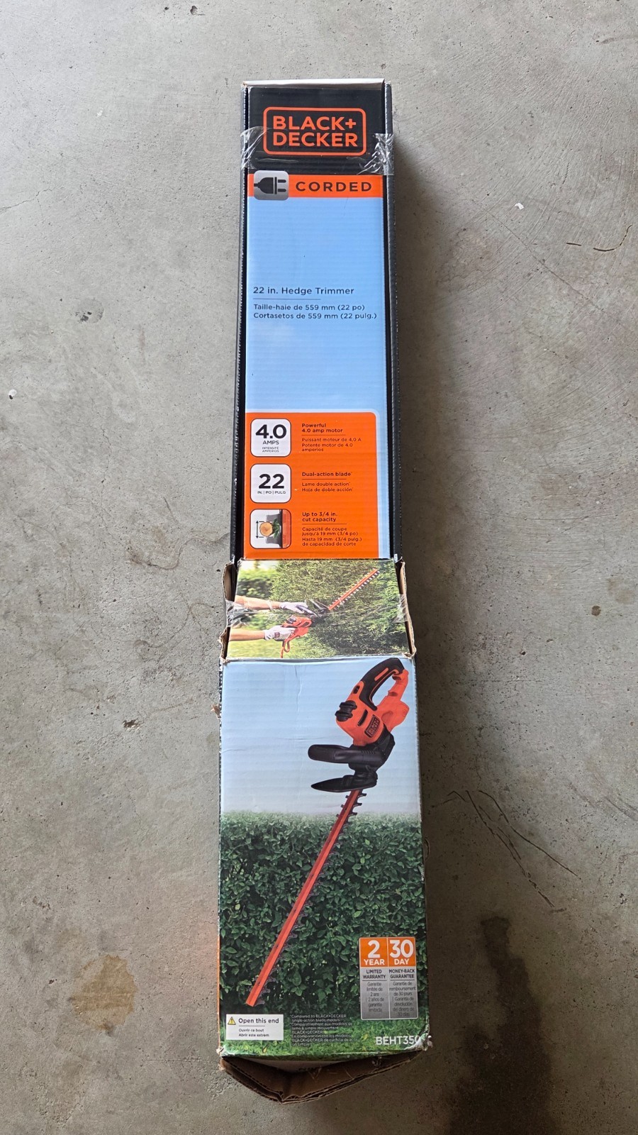 BLACK+DECKER BEHT350 22in Electric Hedge Trimmer