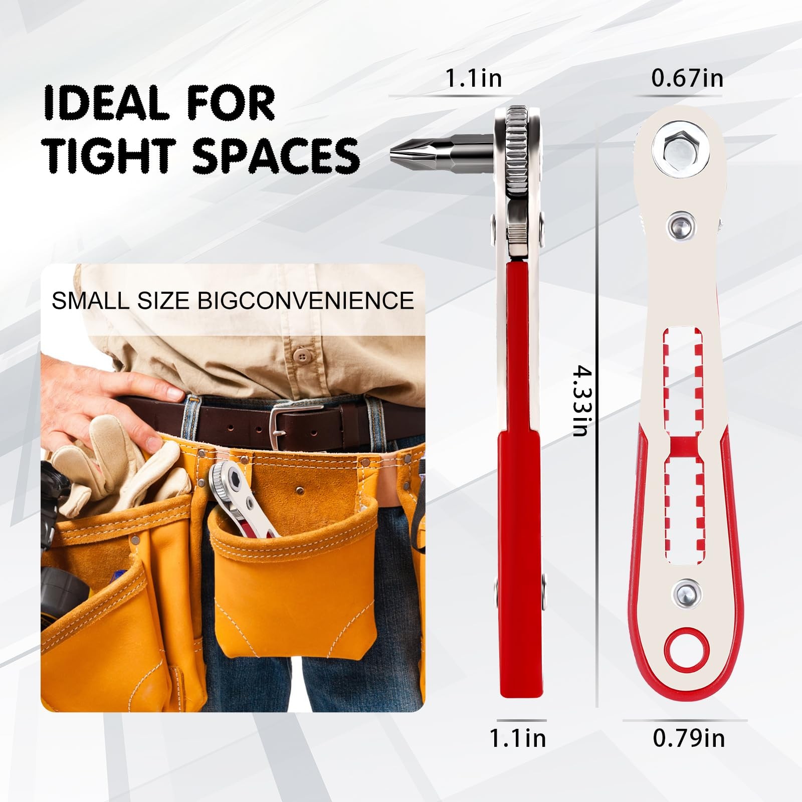 22-in-1 Magnetic Ratchet Screwdriver Set w/Reversible Wrench & Bits | Compact ..