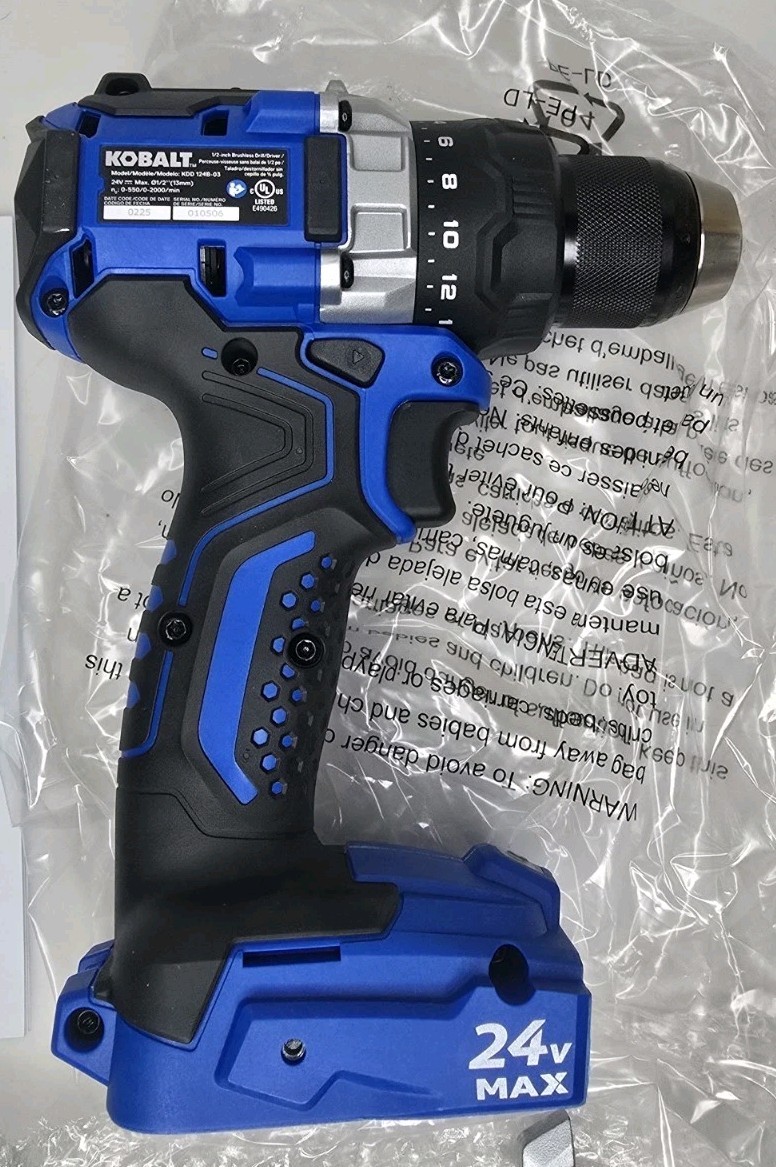 NEW KOBALT 24V MAX 1/2″ Brushless Drill / Driver KDD 124B-03 – TOOL ONLY