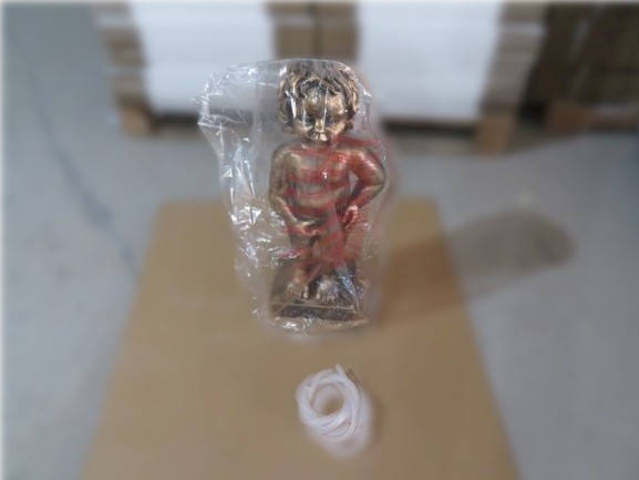 Classic Gold Belgian Boy Pond Statue Garden Water Feature Fountain Spitter