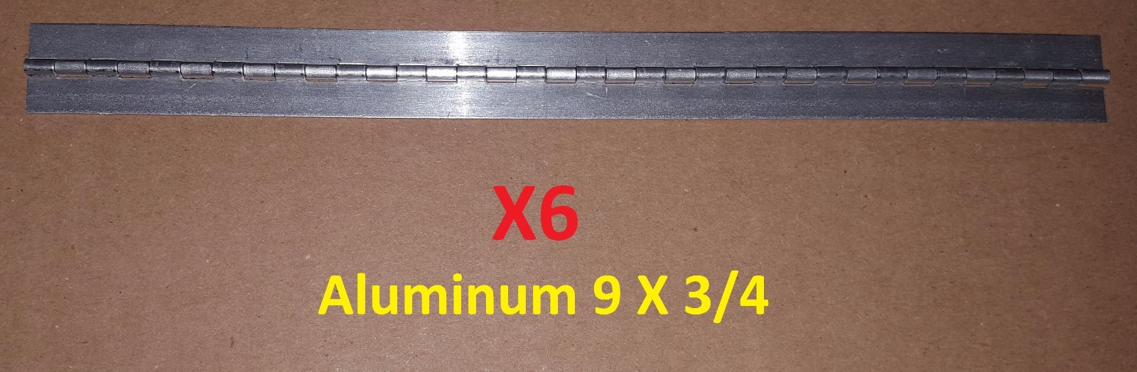 6 pc .025 Aluminum Piano Hinge Door 9 x .75 (3/4) Boat/Door/Craft Continuous DIY