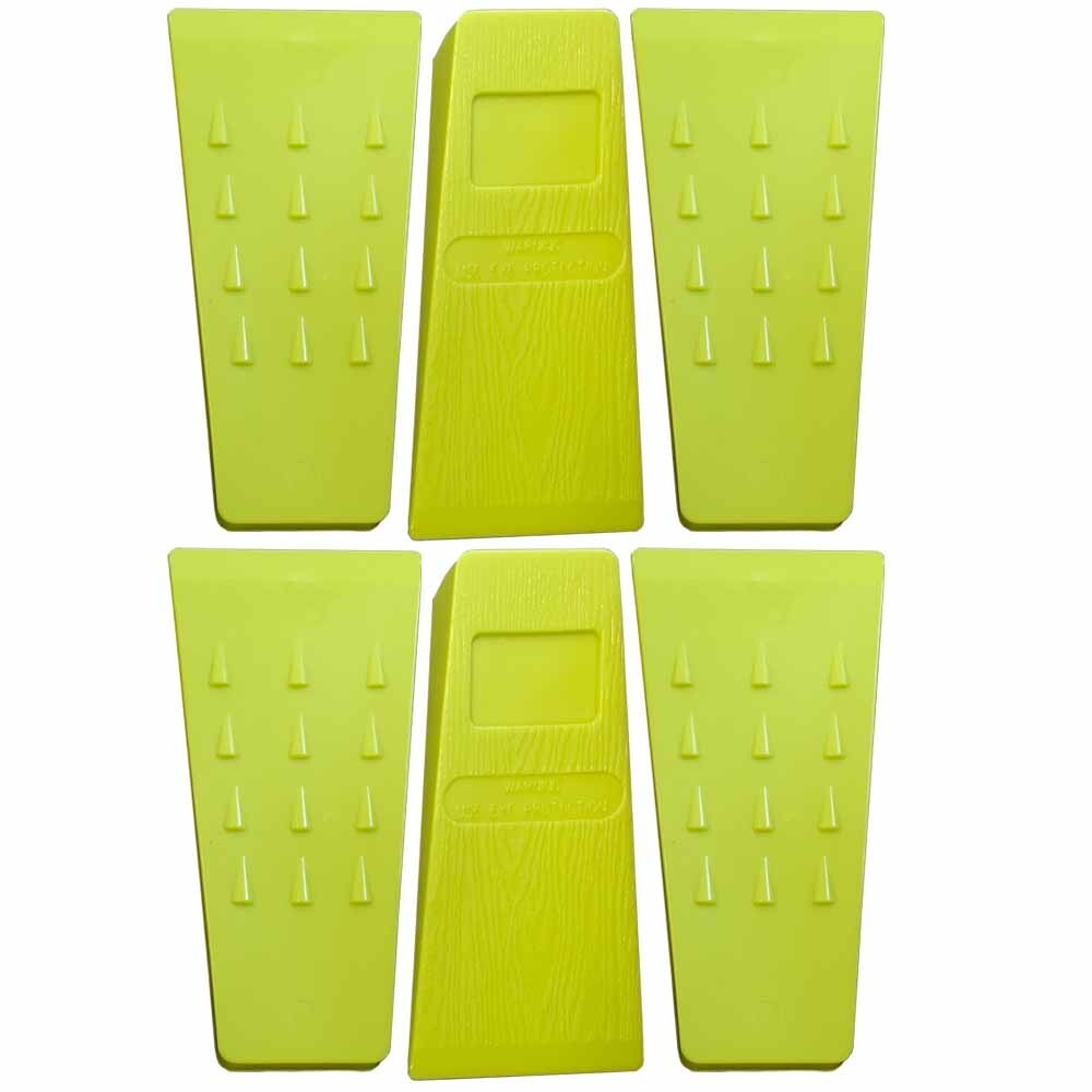 6 Pack 5.5″ Tree Felling Wedge Logging Bucking Falling ABS Plastic (Green)