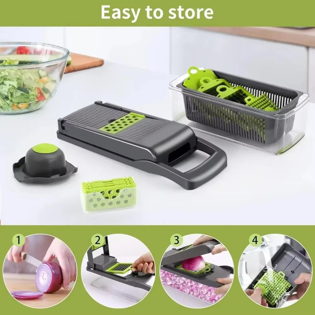 16 in 1 Vegetable Fruit Chopper Cutter Food Onion Veggie Dicer Slicer Kitchen US