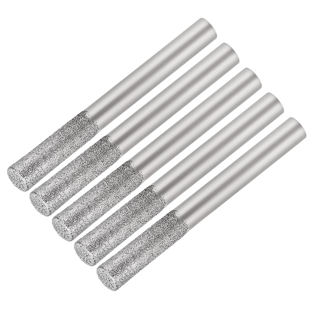 Diamond Burrs for Rotary Tool 1/4-Inch Shank 6mm Cylindrical 150 Grit 5 Pcs