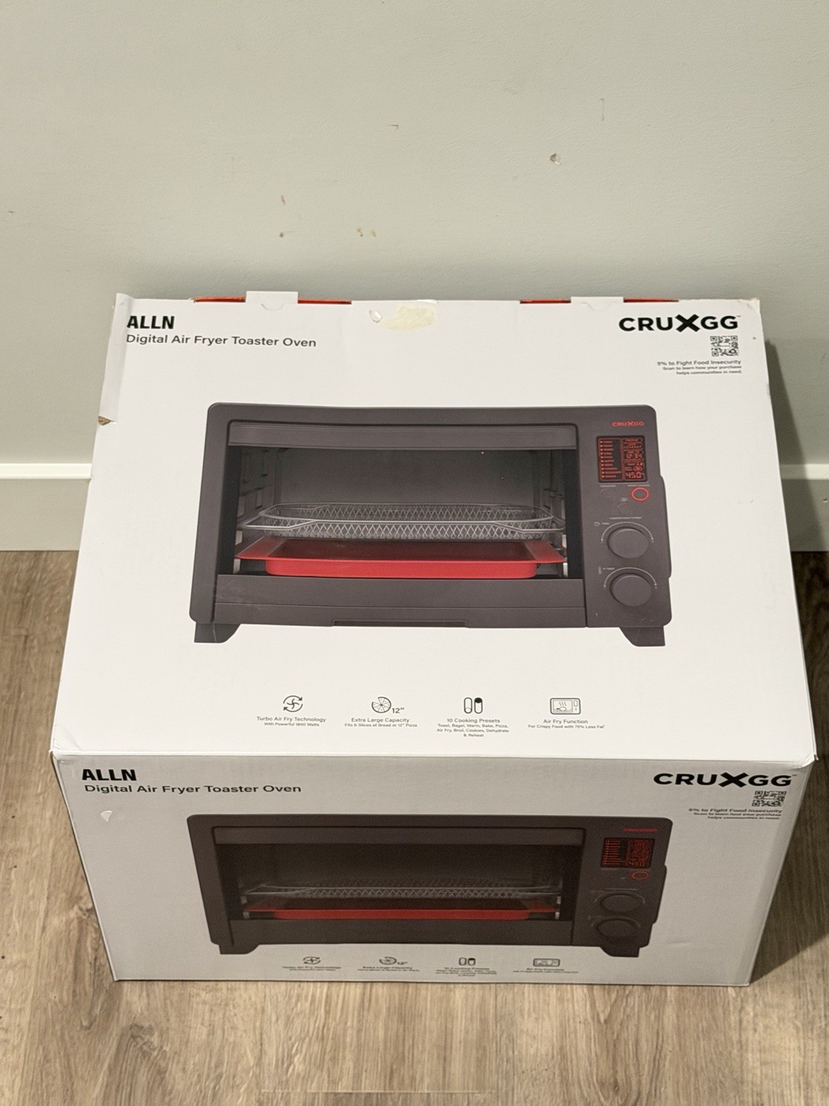 CruxGG ALLN Digital Air Fryer Toaster Oven Brand New Open Box Free Shipping