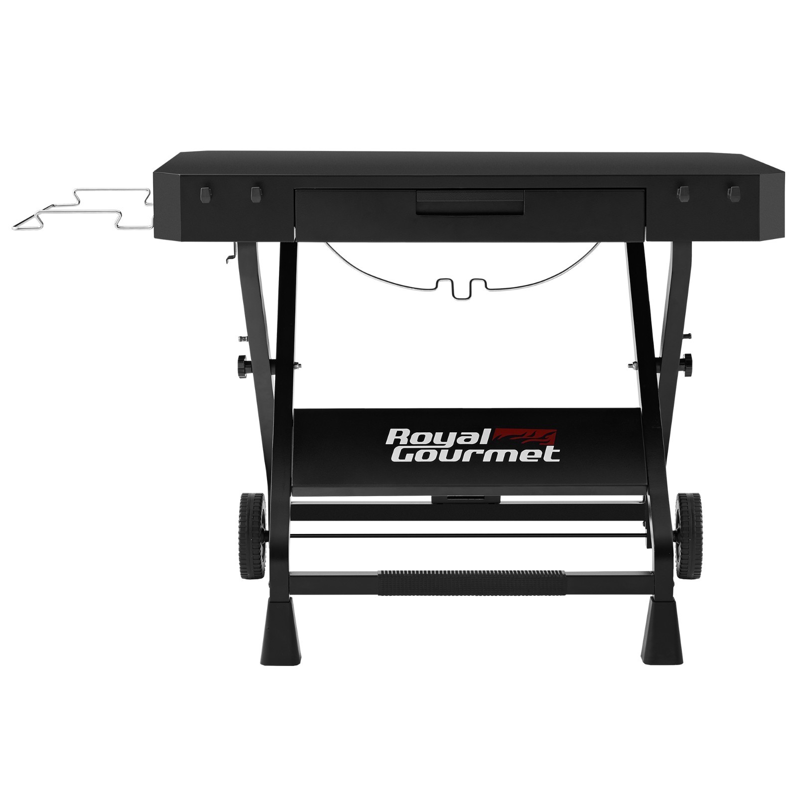 Royal Gourmet Portable Collapsible Grill Stand, Folding Grill Cart Trolley