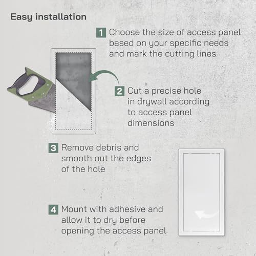 8×16 Access Panel – Easy Access Doors – ABS Plastic – Access Panel for Drywal…