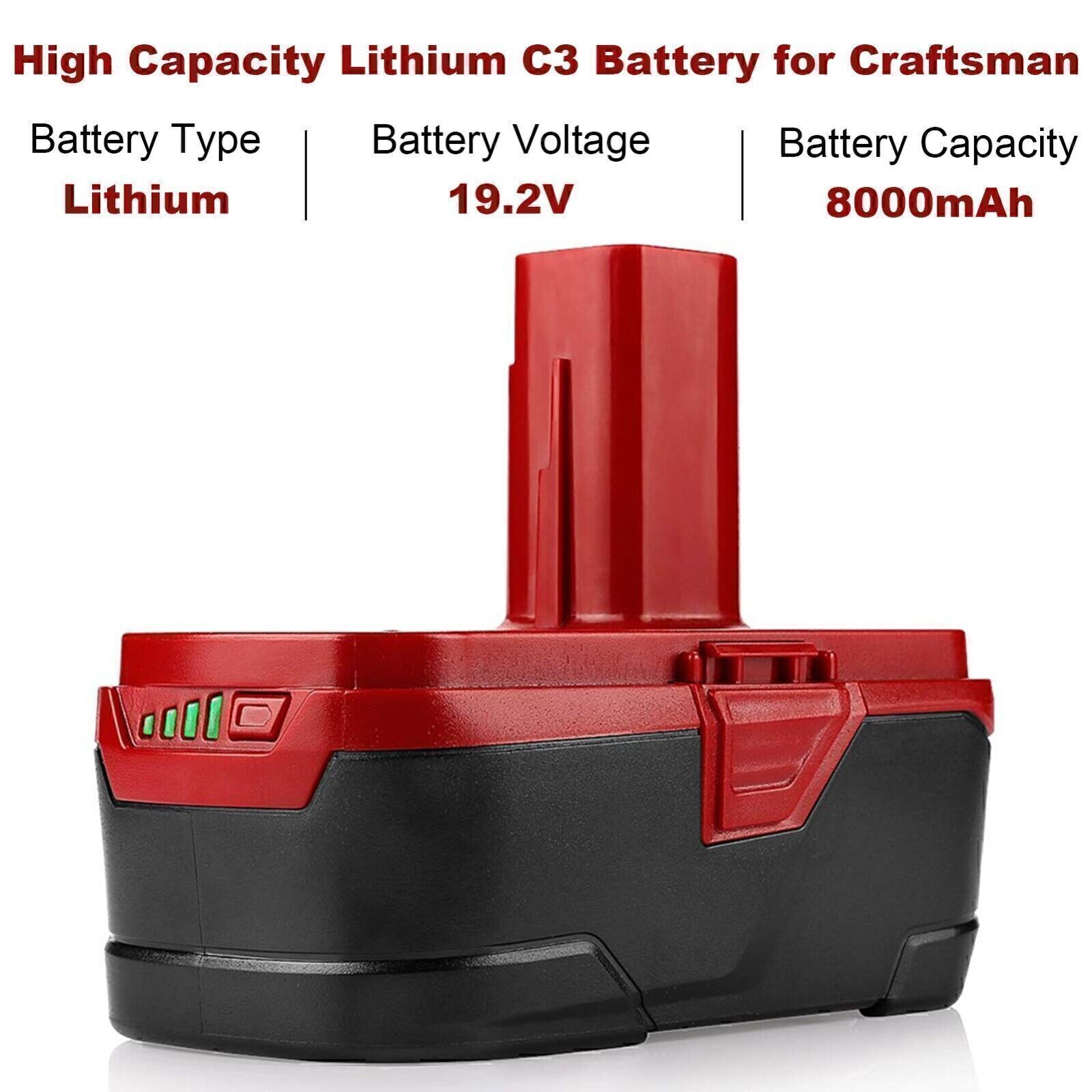 1-2pack For CRAFTSMAN 19.2 VOLT C3 LITHIUM DIEHARD BATTERY PACK 315.PP2011 6.0Ah