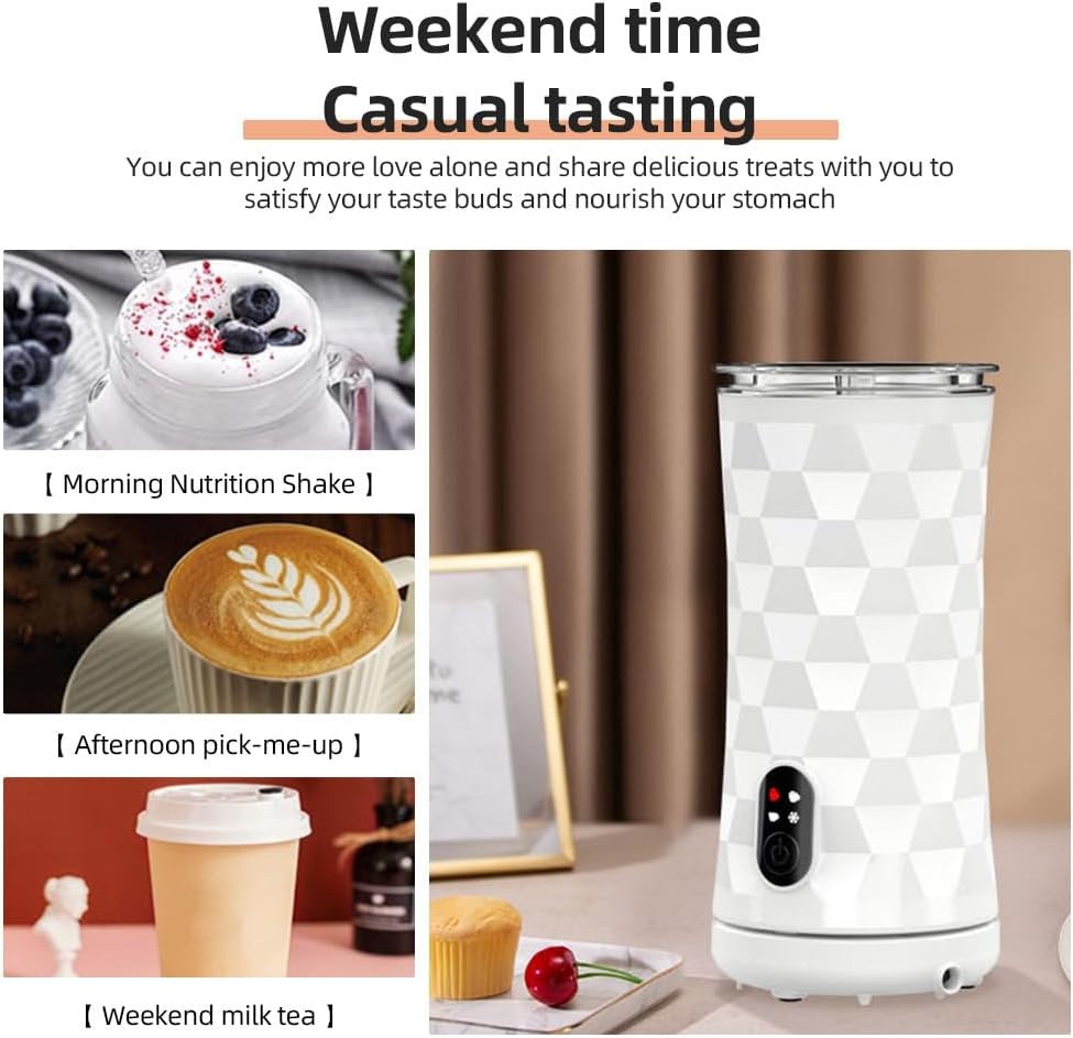 Electric Milk Frother, 4-in-1 Milk Steamer and Frother and Milk Warmer for Latte