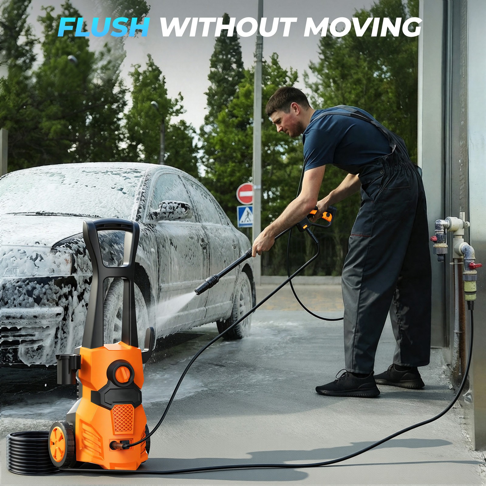 Pressure Washer Electric 4200PSI High Pressure Washer for Cars Fences Home Clean