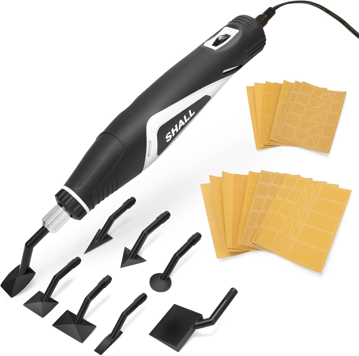 Mini Pen Sander, 12V Electric Reciprocating Sander with 4 Adjustable Speed, Comp