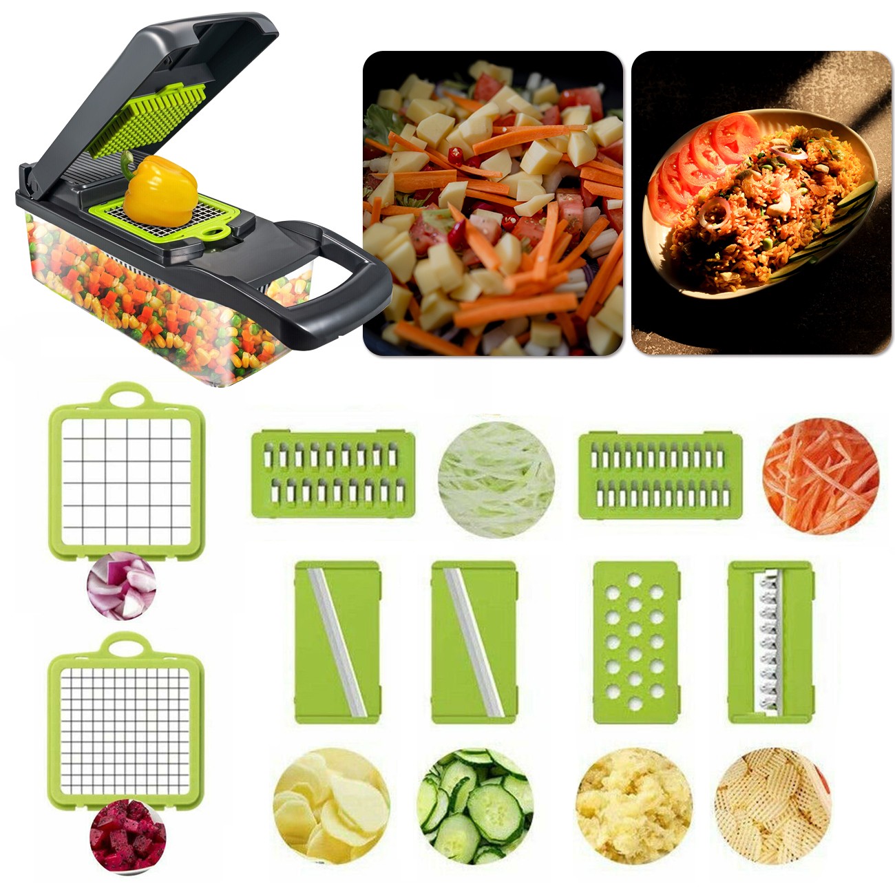 15 in 1 Food Salad Veggie Peelers Slicer Kitchen Vegetable Fruit Chopper Cutter