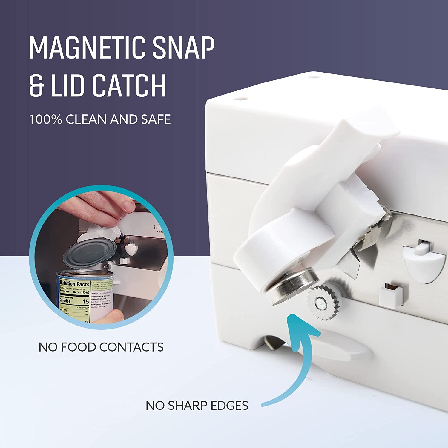 3 in 1 Under the Cabinet Electric Can Opener, Blade Sharpener, Bottle Opener