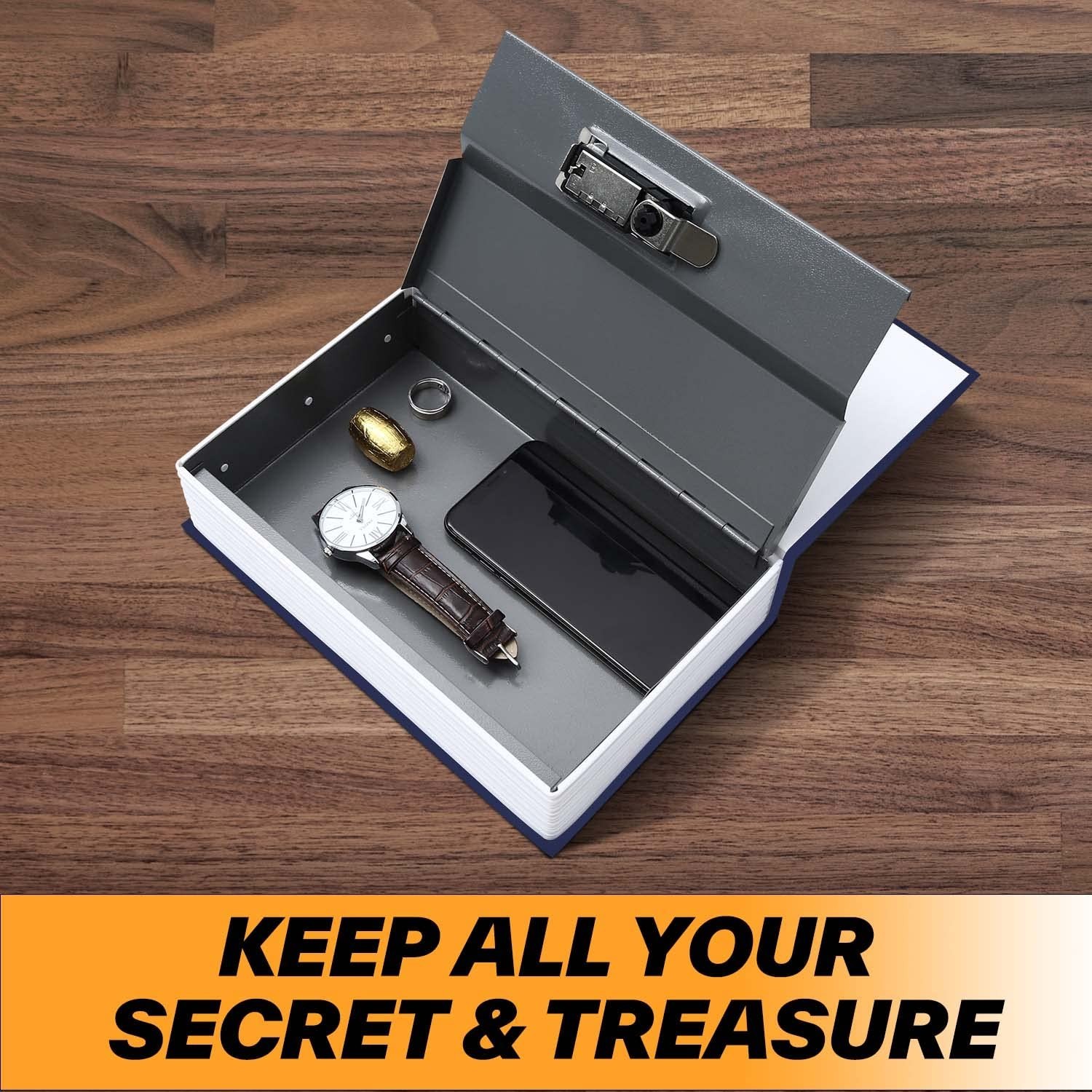 Book Safe Box with Combination Lock Dictionary Diversion Safe Secret Hidden Box